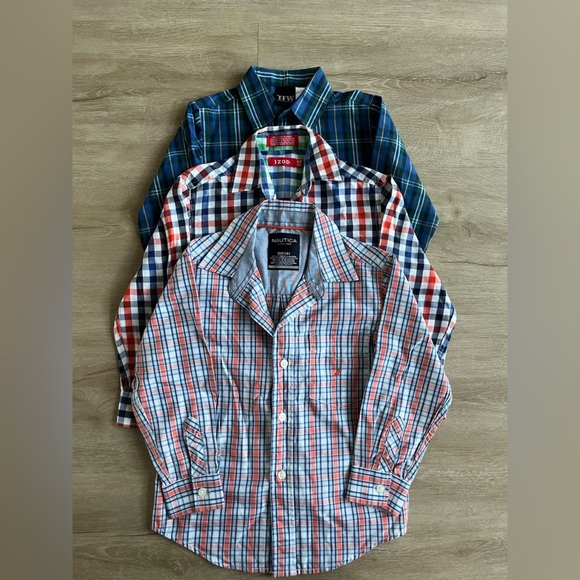 Toddler Boy Dress Shirt Bundle Size 4 Long Sleeve Button-Up 3-Shirts - Picture 1 of 7